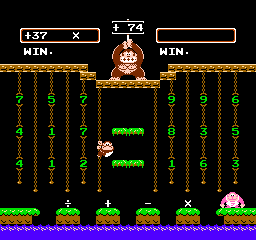 Donkey Kong Jr. Math gameplay screenshot